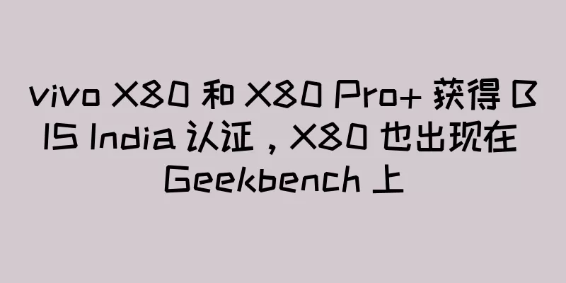 vivo X80 和 X80 Pro+ 获得 BIS India 认证，X80 也出现在 Geekbench 上