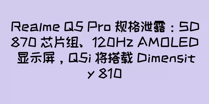 Realme Q5 Pro 规格泄露：SD870 芯片组、120Hz AMOLED 显示屏，Q5i 将搭载 Dimensity 810